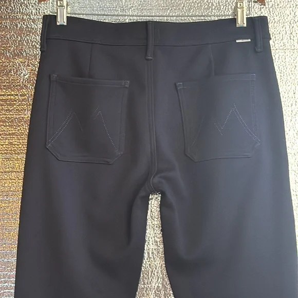 Mother Pants Womens Navy Blue French Kissing Pleated Trainer Jogger Zip. 28 - Picture 4 of 9